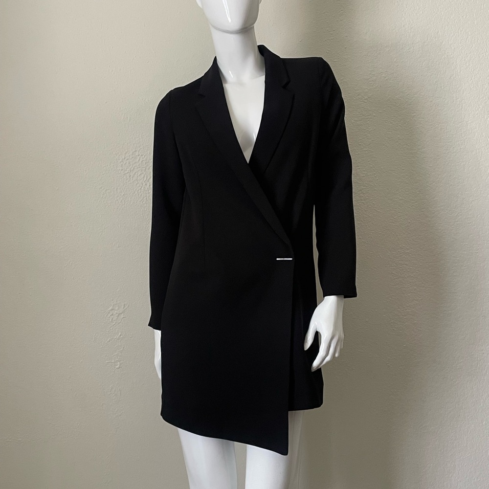 Topshop Black Women's Asymmetrical Blazer Dress US Size 4